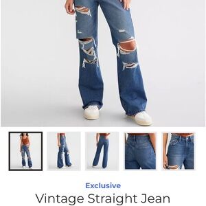 Flying Monkey Distressed Blue Straight Leg Jeans